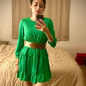Green casual dress. Can fit small to medium